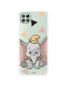 Funda para Samsung Galaxy A22 5G Oficial de Disney Dumbo Silueta Transparente - Dumbo