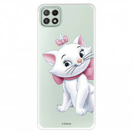 Funda para Samsung Galaxy A22 5G Oficial de Disney Marie Silueta - Los Aristogatos