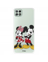 Funda para Samsung Galaxy A22 5G Oficial de Disney Mickey y Minnie Posando - Clásicos Disney