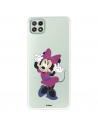 Funda para Samsung Galaxy A22 5G Oficial de Disney Minnie Rosa - Clásicos Disney