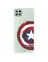 Funda para Samsung Galaxy A22 5G Oficial de Marvel Capitán América Escudo Transparente - Marvel