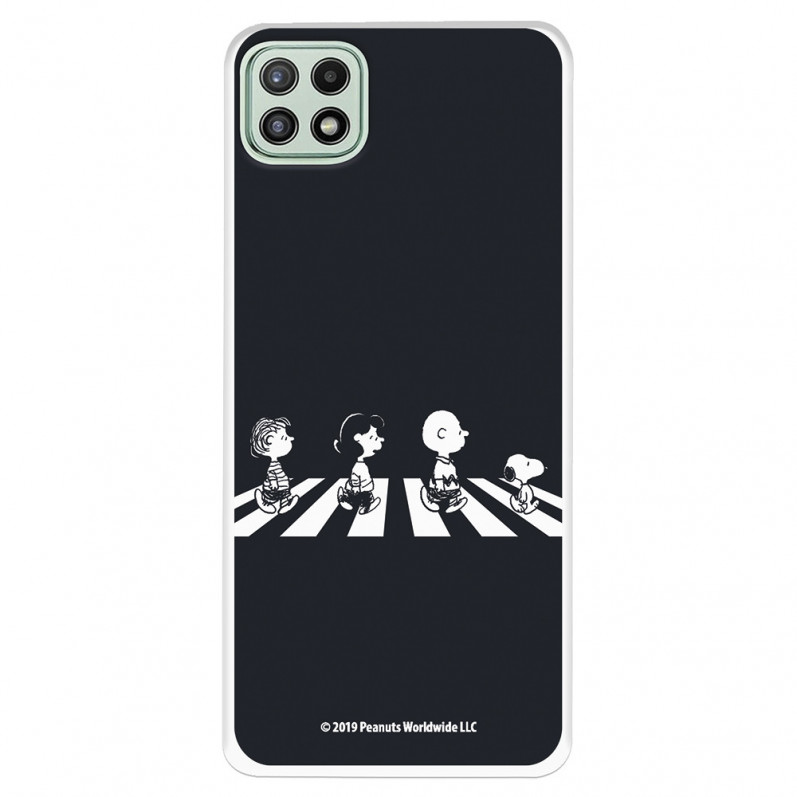 Funda para Samsung Galaxy A22 5G Oficial de Peanuts Personajes Beatles - Snoopy