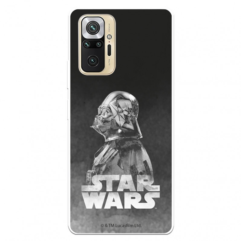 Funda para Xiaomi Redmi Note 10 Pro Oficial de Star Wars Darth Vader Fondo negro - Star Wars