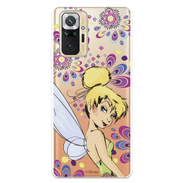 Funda para Xiaomi Redmi Note 10 Pro Oficial de Disney Campanilla Flores - Peter Pan