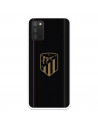 Funda para Samsung Galaxy A02s del Atleti Escudo Dorado Fondo Negro - Licencia Oficial Atlético de Madrid