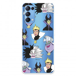 Funda para Oppo Find X3 Lite Oficial de Disney Villanas Patrón - Villanas Disney