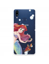 Funda para Samsung Galaxy A10s Oficial de Disney Ariel y Sebastián Burbujas - La Sirenita