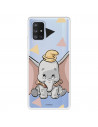 Funda para Samsung Galaxy A71 5G Oficial de Disney Dumbo Silueta Transparente - Dumbo