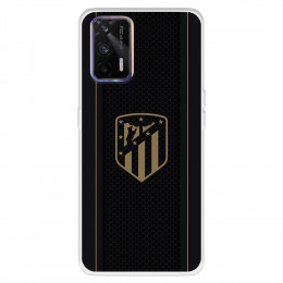 Funda para Realme GT del Atleti Escudo Dorado Fondo Negro - Licencia Oficial Atlético de Madrid