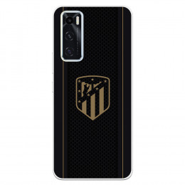 Funda para Vivo Y70 del Atleti Escudo Dorado Fondo Negro - Licencia Oficial Atlético de Madrid