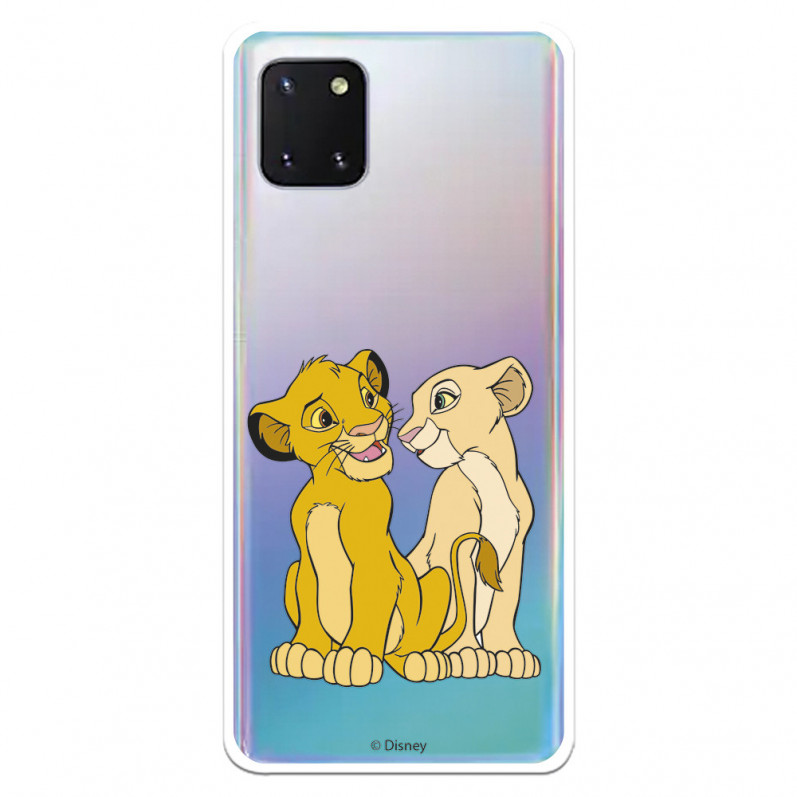 Offizielle Disney Simba und Nala Silhouette – Der König der Löwen Samsung Galaxy A81 Hülle