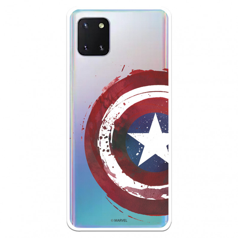 Offizielle Marvel Captain America Shield Clear Samsung Galaxy A81 Hülle – Marvel