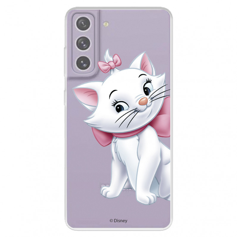 Funda para Samsung Galaxy S21 FE Oficial de Disney Marie Silueta - Los Aristogatos