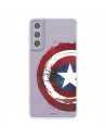 Funda para Samsung Galaxy S21 FE Oficial de Marvel Capitán América Escudo Transparente - Marvel