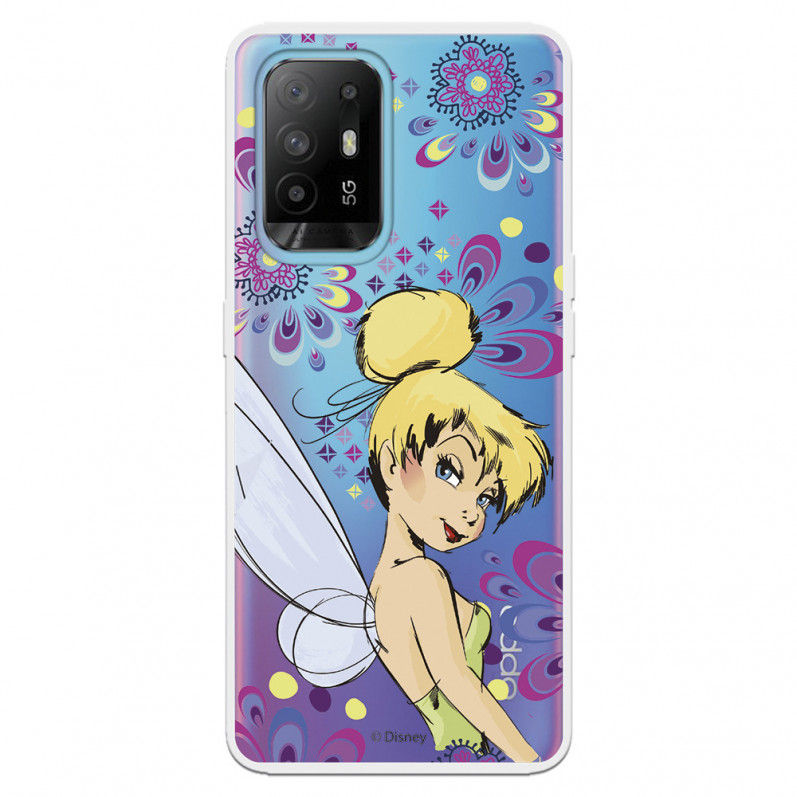 Funda para Oppo A94 5G Oficial de Disney Campanilla Flores - Peter Pan