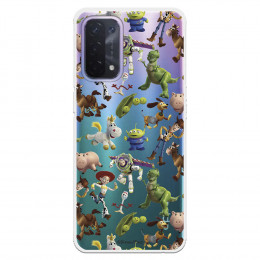 Funda para Oppo A74 5G Oficial de Disney Muñecos Toy Story Siluetas - Toy Story