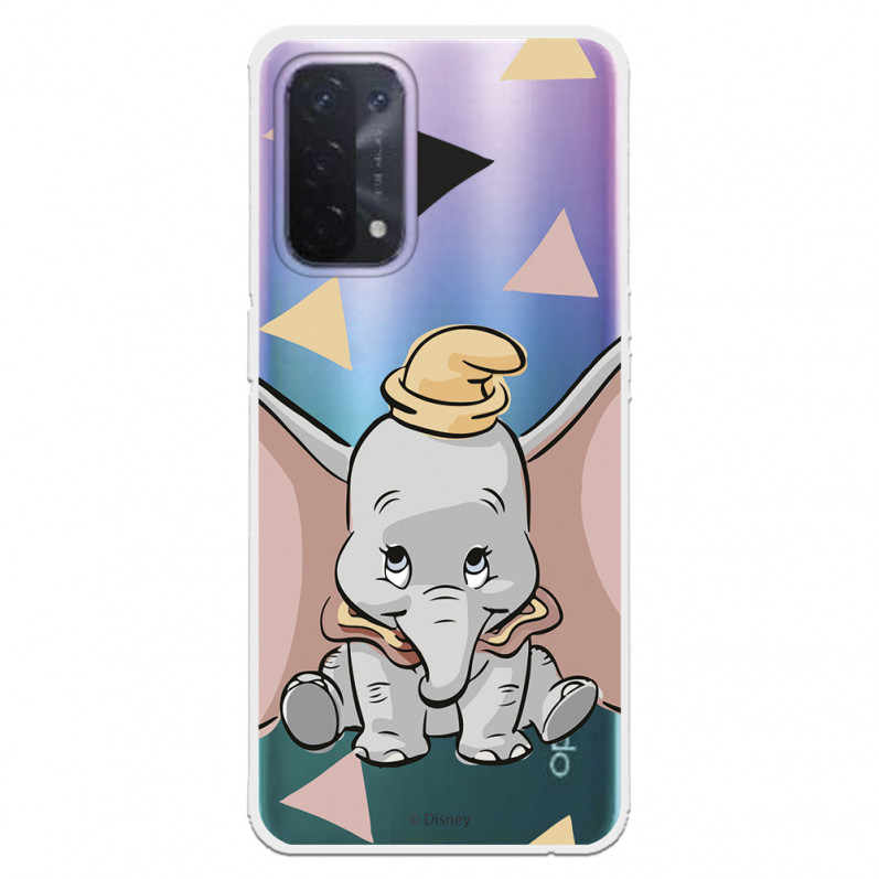 Funda para Oppo A54 5G Oficial de Disney Dumbo Silueta Transparente - Dumbo