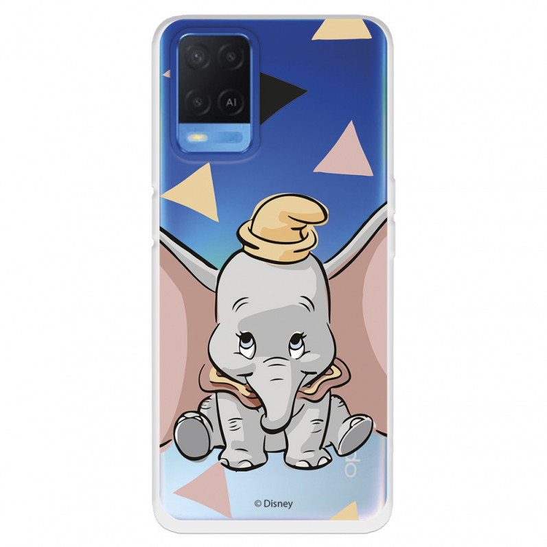 Funda para Oppo A55 4G Oficial de Disney Dumbo Silueta Transparente - Dumbo