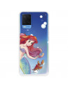 Funda para Oppo A55 4G Oficial de Disney Ariel y Sebastián Burbujas - La Sirenita