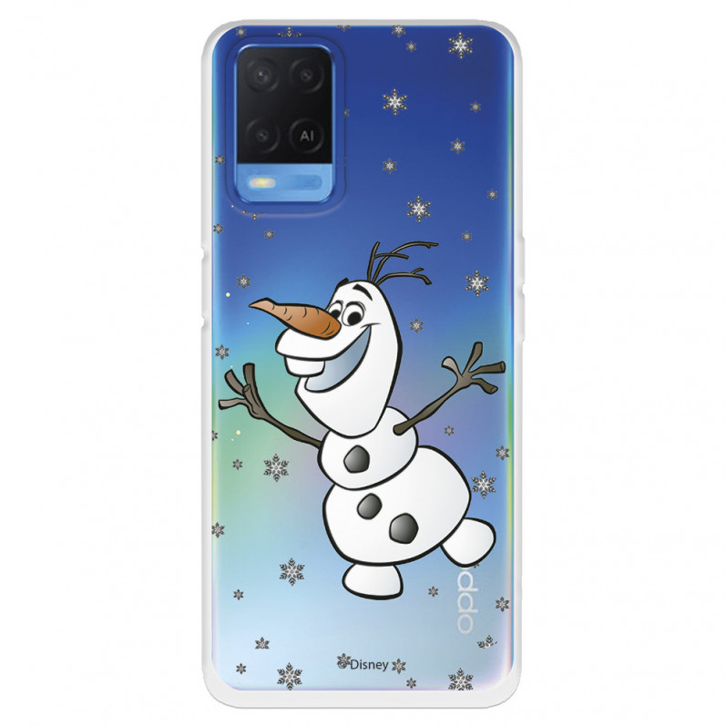 Funda para Oppo A55 4G Oficial de Disney Olaf Transparente - Frozen