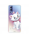 Funda para Vivo Y72 5G Oficial de Disney Marie Silueta - Los Aristogatos