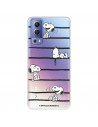 Funda para Vivo Y72 5G Oficial de Peanuts Snoopy rayas - Snoopy