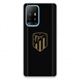 Fundaara Oppo A94 5G del Atleti Escudo Dorado Fondo Negro - Licencia Oficial Atlético de Madrid