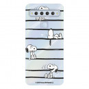 Funda para TCL 10 L Oficial de Peanuts Snoopy rayas - Snoopy