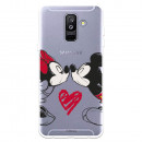 Funda para Samsung Galaxy J8 2018 Oficial de Disney Mickey y Minnie Beso - Clásicos Disney