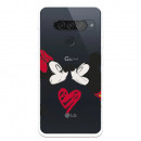 Funda para LG G8s ThinQ Oficial de Disney Mickey y Minnie Beso - Clásicos Disney