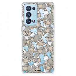 Funda para Oppo Reno6 Pro Oficial de Disney Tambor Patrones - Bambi