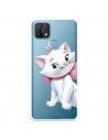 Funda para Oppo A15 Oficial de Disney Marie Silueta - Los Aristogatos