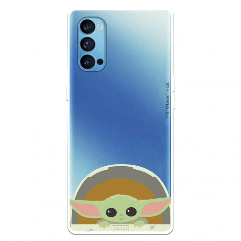 Funda para Oppo Reno4 5G Oficial de Star Wars Baby Yoda Sonrisas - The Mandalorian