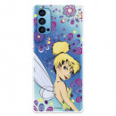 Funda para Oppo Reno4 5G Oficial de Disney Campanilla Flores - Peter Pan