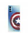 Funda para Oppo Reno4 5G Oficial de Marvel Capitán América Escudo Transparente - Marvel