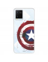 Funda para Vivo Y21S Oficial de Marvel Capitán América Escudo Transparente - Marvel