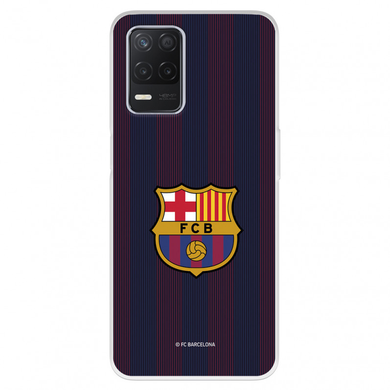 Funda para Realme Narzo 30 5G del Barcelona Rayas Blaugrana - Licencia Oficial FC Barcelona