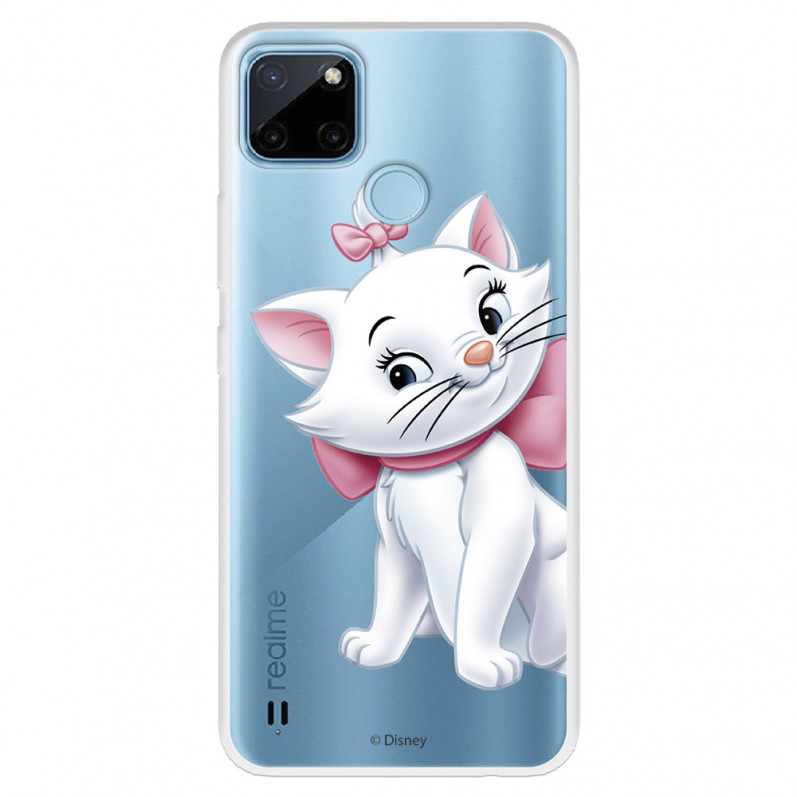 Funda para Realme C21Y Oficial de Disney Marie Silueta - Los Aristogatos