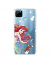 Funda para Realme C25Y Oficial de Disney Ariel y Sebastián Burbujas - La Sirenita