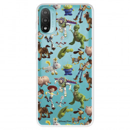 Funda para Motorola Moto E30 Oficial de Disney Muñecos Toy Story Siluetas - Toy Story