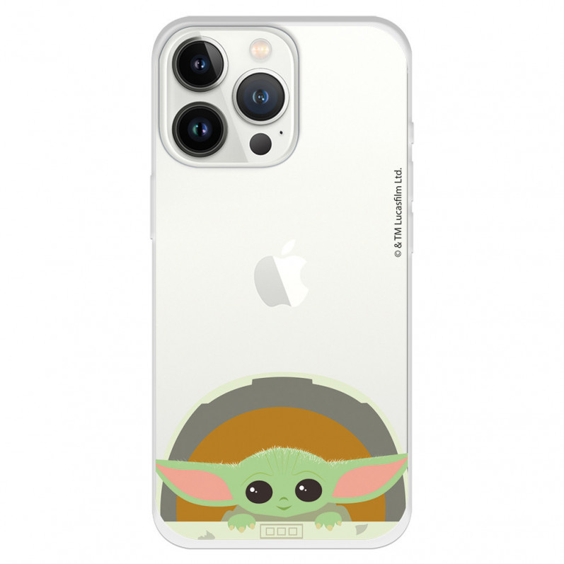 Coque pour iPhone 13 Pro Officielle de Star Wars Baby Yoda Sourires - The Mandalorian