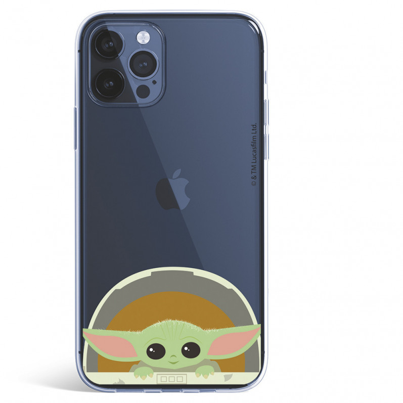 Coque pour iPhone 12 Pro Max Officielle de Star Wars Baby Yoda Sourires - The Mandalorian