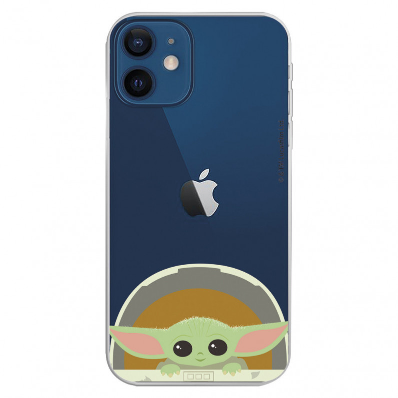 Coque pour iPhone 12 Mini Officielle de Star Wars Baby Yoda Sourires - The Mandalorian