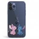 Coque pour iPhone 12 Pro Officielle de Disney Angel & Stitch Bisou - Lilo & Stitch