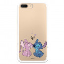 Coque pour iPhone 7 Plus Officielle de Disney Angel & Stitch Bisou - Lilo & Stitch