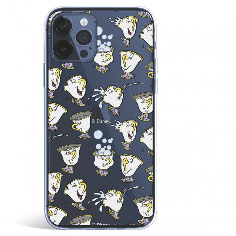 Coque pour iPhone 12 Pro Officielle de Disney Chip Potts Silhouettes - La Belle et la Bête