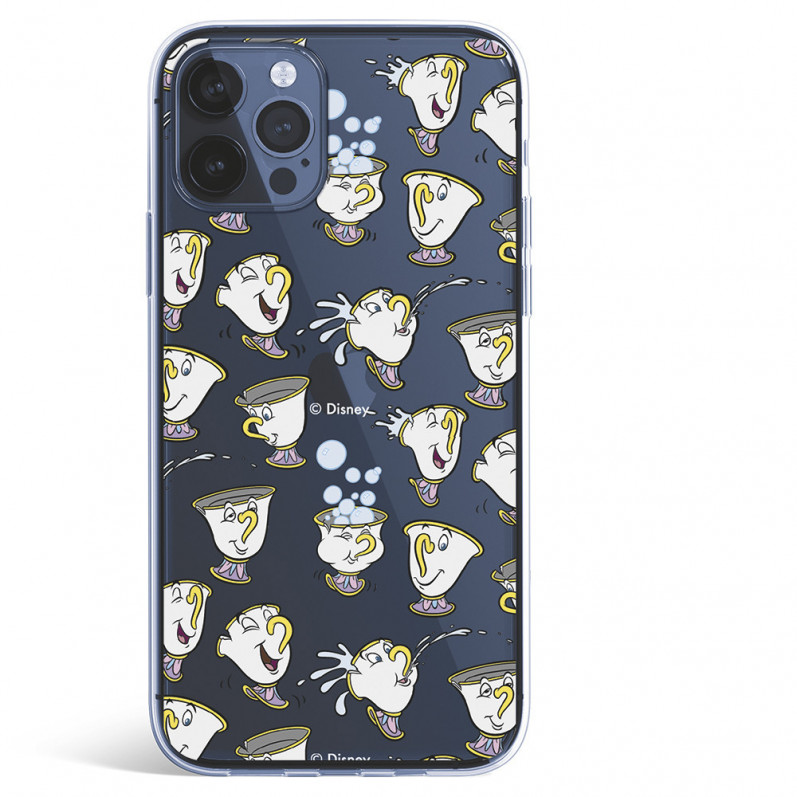 Coque pour iPhone 12 Pro Max Officielle de Disney Chip Potts Silhouettes - La Belle et la Bête