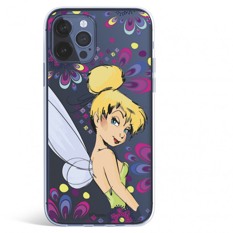 Coque pour iPhone 12 Pro Max Officielle de Disney Clochette Fleurs - Peter Pan