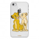 Coque Officielle Disney Simba et Nala transparente pour iPhone 4 - Le Roi Lion