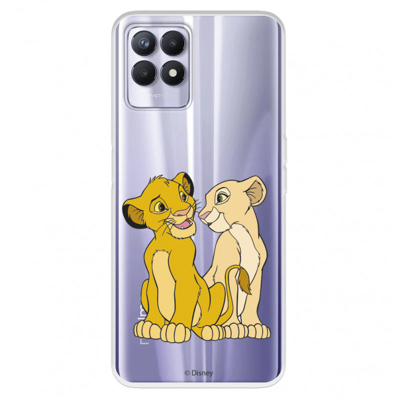 Funda para Realme X2 Pro Oficial de Disney Simba y Nala Silueta - El Rey  León